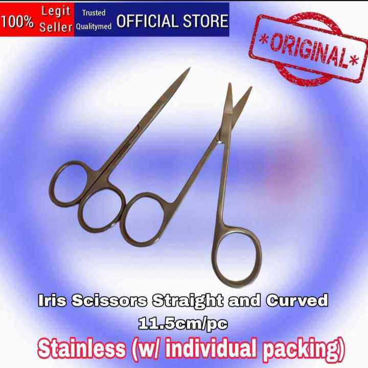 Iris Scissor Straight and Curved (Stainless) 11.5cm /piece Lazada PH