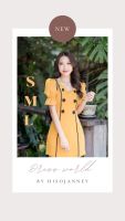 ?? พร้อมส่ง Minidress เดรสสั้น เดรสน่ารักมาก สีสันสดใส เดรสใส่ทำงานใส่ไปคาเฟ่ก็ได้ งานป้าย Dress world