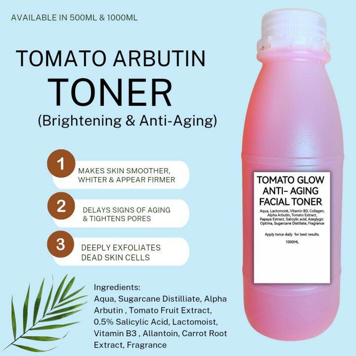 PER LITER/TOMATO ARBUTIN TONER/WHITENING/ANTIAGING Lazada PH