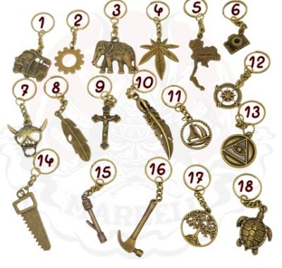 Marbell1-7พวงกุญแจช่าง พวงกุญแจซิงค์ พวงกุญแจติดกระเป๋า จี้ ชุดของแต่ง