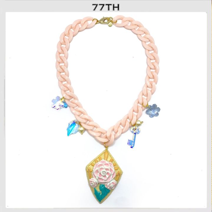 77th-rose-mary-necklace-สร้อยคอจี้ดอกโรสแมรี่