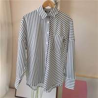 Karl Lagerfeld : STRIPE WHITE SHIRT เสื้อเชิ้ตผู้หญิง ทรง over size