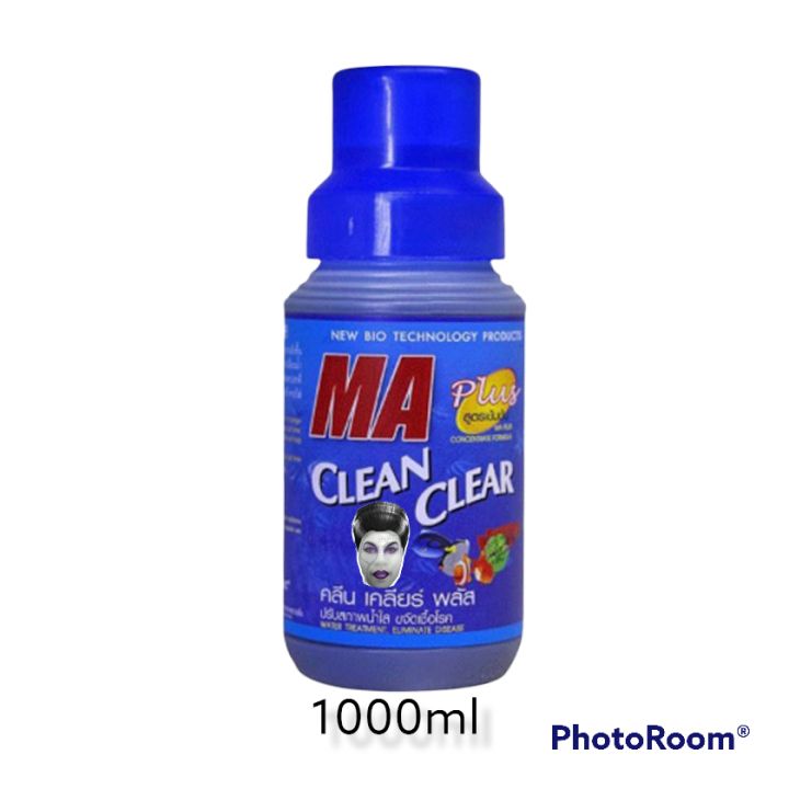 น้ำยาปรับสภาพน้ำใส-ma-คลีน-เคลียร์พลัส-500ml-1000ml-ไม่เป็นอันตรายต่อสัตว์น้ำ