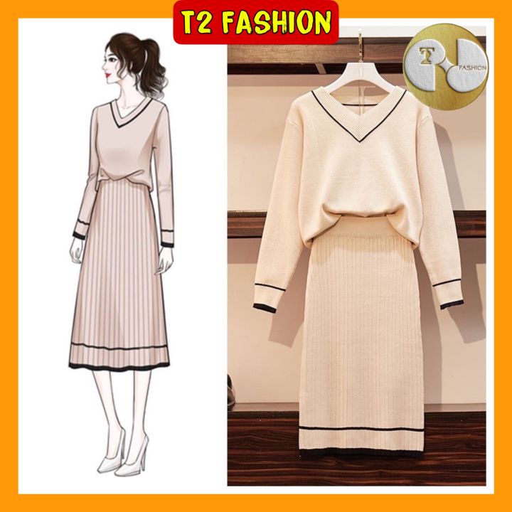 Set váy len xinh đẹp hàng Quảng Châu | Lazada.vn
