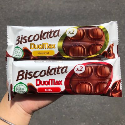 Biscolata DuoMax Chocolate Coated Wafer เวเฟอร์เคลือบครีมนมช็อกโกแลต