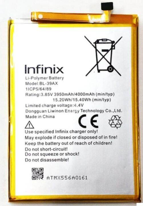 แบตเตอรี่-infinix-hot-4-hot-4-pro-x556-x557-bl-39ax-มีบริการเก็บเงินปลายทาง-รับประกัน-3-เดือนสินค้าพร้อมส่งจากไทย-กทม