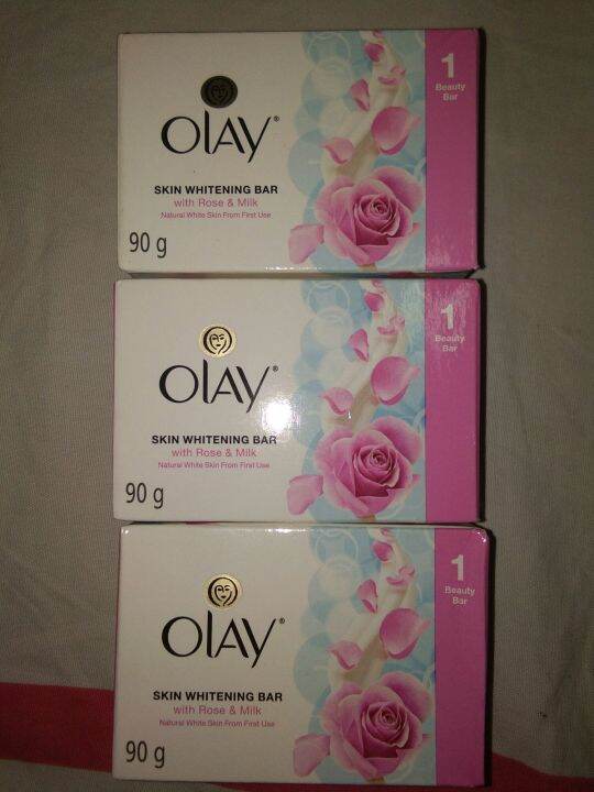 Olay Skin Whitening Bar Soap With Rose And Milk 90g For 3s Per Pack