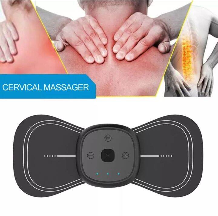 EMS Cervical Vertebra Massager (6 Modes) USB Rechargeable Lazada