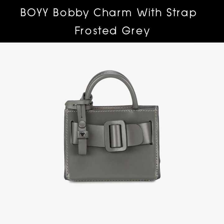 Boyy Bobby Charm Bag in Grey Leather ref.606783 - Joli Closet