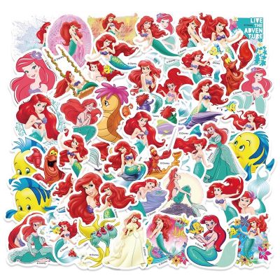 sticker Mermaid 479 เจ้าหญิง Ariel 50ชิ้น disney เจ้าหญิงดิสนี่ย์ ดิสนี นางเงือก ราพันเซล เอลซ่า เบลล์ Frozen แอเรียล