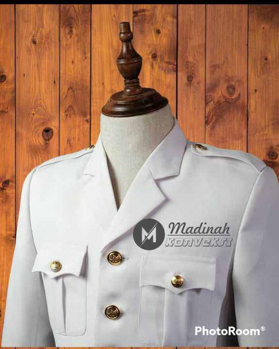 jas ansor model soekarno/ stelan PDU hitam putih | Lazada Indonesia