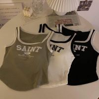 เสื้อกล้ามครอป SAINT ลายขายดี เนื้อผ้านิ่มยืด  มีฟองน้ำด้านใน งานเกรดพรีเมี่ยม  รอบอก 32-38"