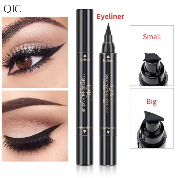 Qic Double Headed Seal Eyeliner Waterproof And Sweat And Waterproof Wing Stamp Eye Liner Make Up 