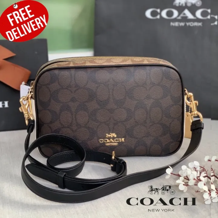 กระเป๋าสะพาย COACH JES CROSSBODY IN SIGNATURE CANVAS 68168 ออก Shop USA