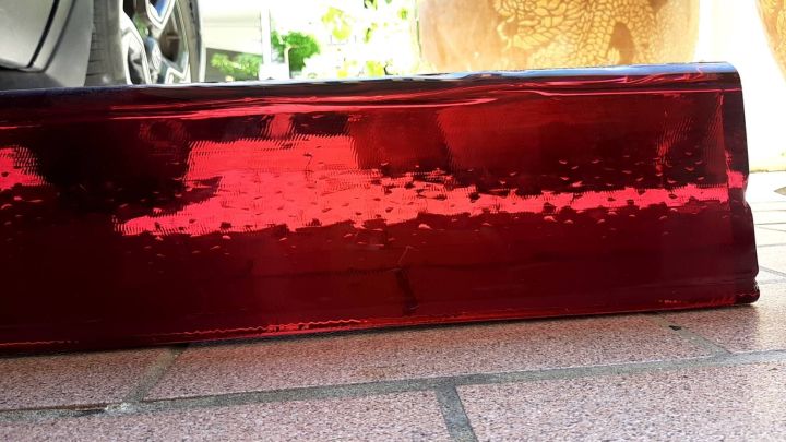 พลอยก้อนกระจก สีชมพู   PINK COLOR Glass rough 4792 (GRAM ) กรัม" Lab created Glass rough