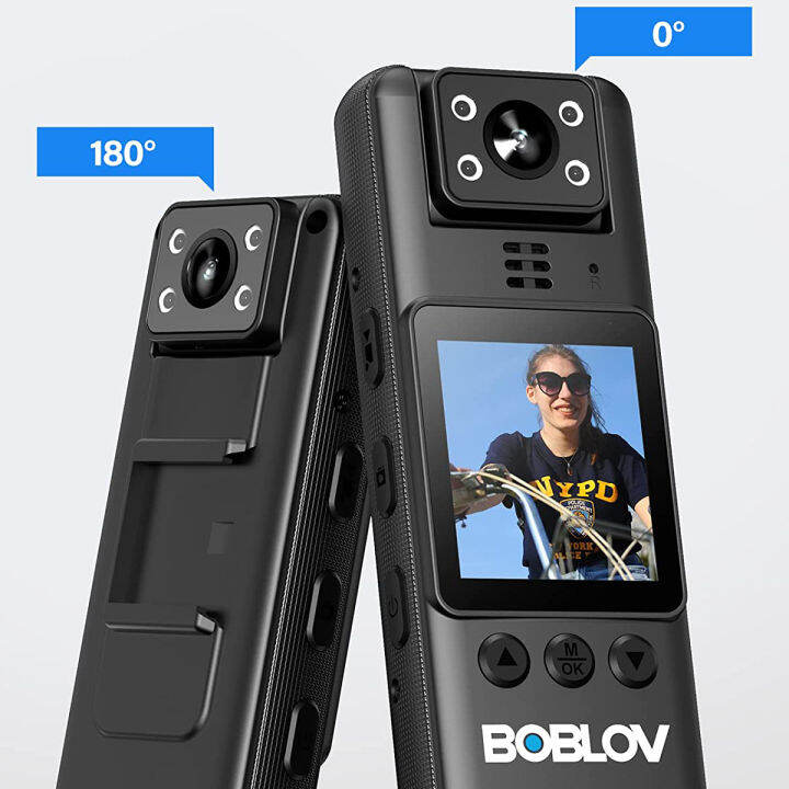 BOBLOV A23 Mini Body Worn Camera 512GB, 1080P 180° Rotate Video Camera