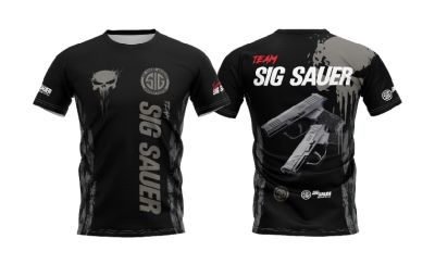 ใหม่ สุดยอดคอลเลคชั่น เสื้อยืดผ้าพิมพ์ TEAM SIG SAUER เนื้อผ้าใส่สบาย แห้งเร็ว ไม่อมเหงื่อ