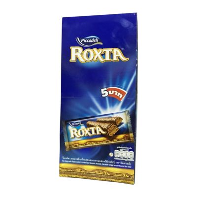 Roxta ร็อกซ์ต้า เวเฟอร์เคลือบช็อกโกแลตคาราเมล 24กรัมx12 ชิ้น