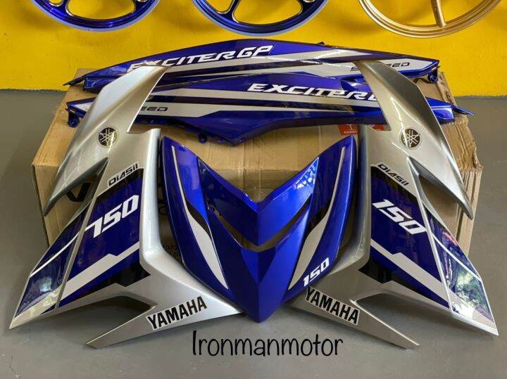 Coverset Velozi Y15 V2 Exciter GP Biru Exciter GP Lazada