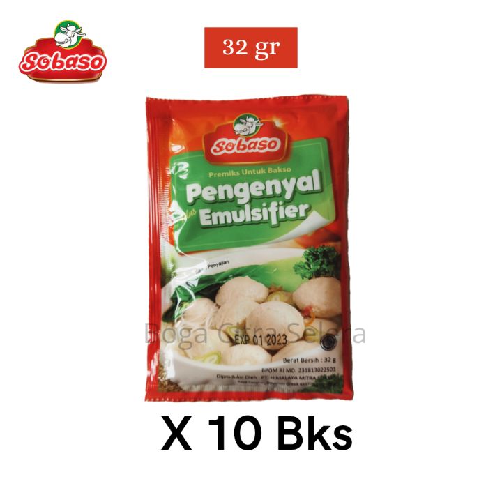 Sobaso Pengenyal Bakso Plus Emulsifier 32gr Isi 10 Bks Lazada Indonesia