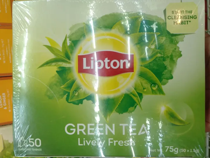 Lipton Green Tea Lively Fresh (50×1.5g) Lazada PH