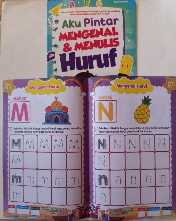 Buku Aku Pintar Mengenal Dan Menulis Huruf Untuk Anak Usia 4-6 Tahun ...