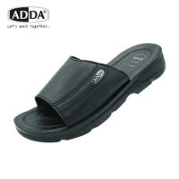 [ของแท้?] ADDA รุ่น 7C01 รองเท้าแตะหนัง PU ใส่สบายพื้นหนานุ่ม เบอร์ 39-45 สีดำ(พร้อมกล่อง - สินค้าพร้อมส่ง)