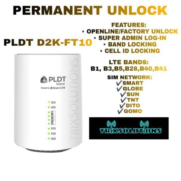 D2K-FT10 PLDT HOME PREPAID WIFI CAT6 LTE ADVANCED(openline) | Lazada PH