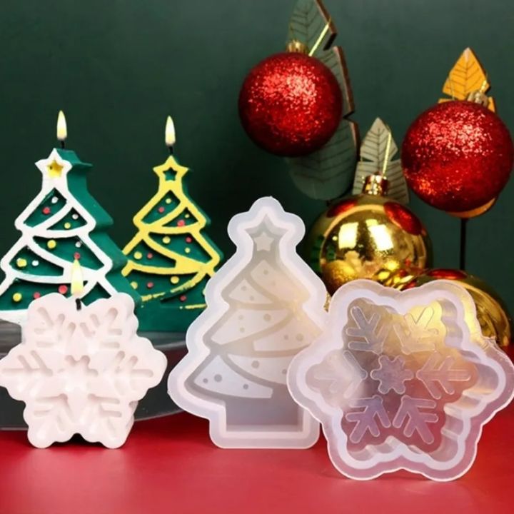 3D Christmas Santa Claus Silicone Candle Mold DIY Gypsum Soap