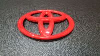 โลโก้ TOYOTA 12 CM สีแดง ( RED )  สำหรับ ติดท้าย โตโยต้า วีออส 2007-2011 แคมรี่ อัลตีส FOR VIOS 2008-2011 CAMRY ALTIS