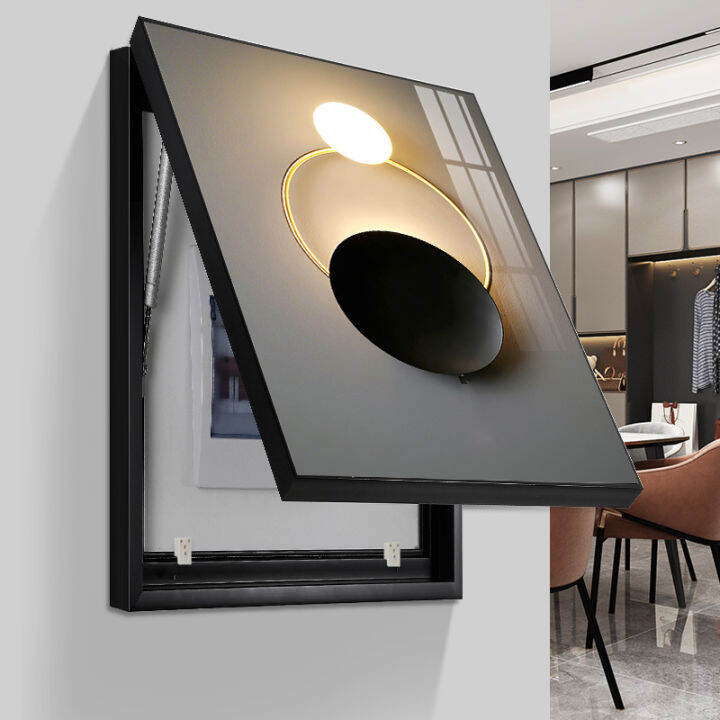 Meter Box Decorative Painting Modern Simple Light and Shadow Vertical