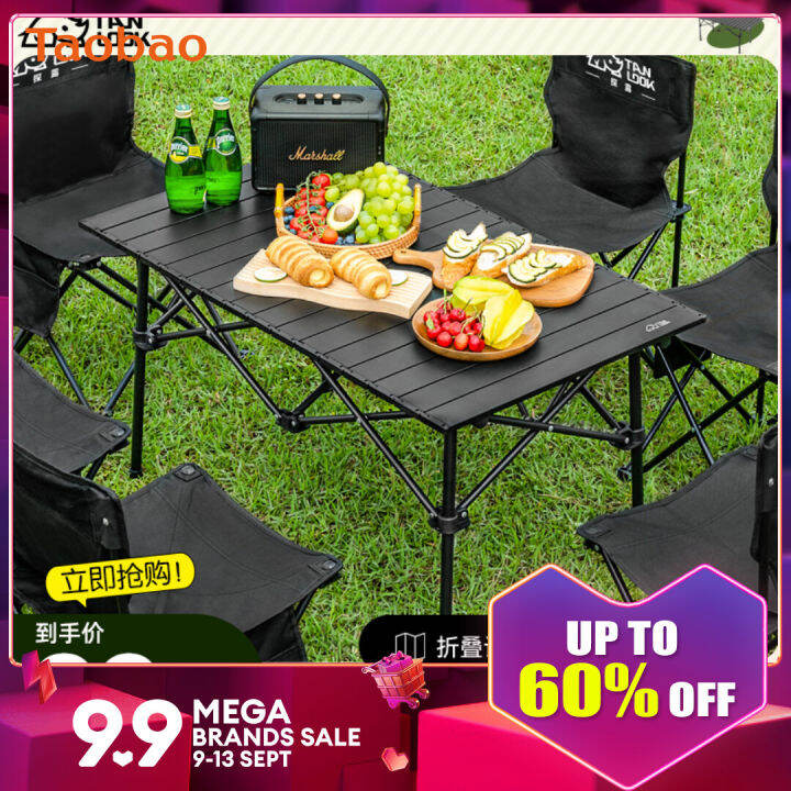 Outdoor Folding Tables and Chairs Egg Roll Table Portable Camping Table