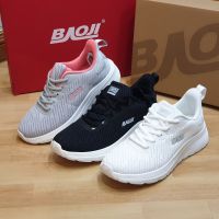 Baoji2023 รุ่นใหม่รองเท้าผ้าใบสีขาว ดำนขาว เทาชมพูขนาด 37-41