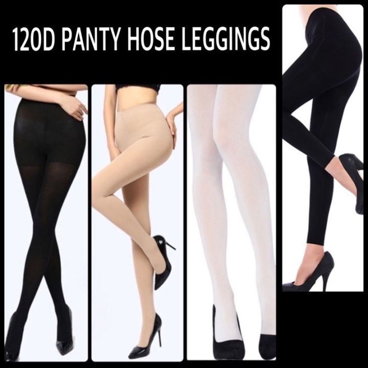 Women Thick 120d Stockings Panty Hose Tights Opaque Footed Socks Lazada