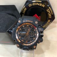 นาฬิกาข้อมือชายD-ZINERเครื่องญี่ปุ่นระบบQuartz Hybrid Analog Digitalทรงกลม43มม.Water resistance2ATM พร้อมกล่อง