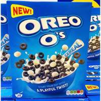 OREO OS CEREAL ซีเรียลโอรีโอ้ รสโกโก้ออริจินัลและครีมนมในกล่องเดียว ซีเรียลนำเข้าจากอิตาลี ขนาดกล่อง350กรัม ขนมนำเข้า