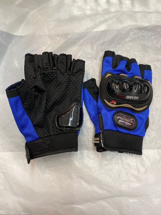 ถุงมือ-pro-biker-size-xxl-ครึ่งนิ้ว-สีน้ำเงิน