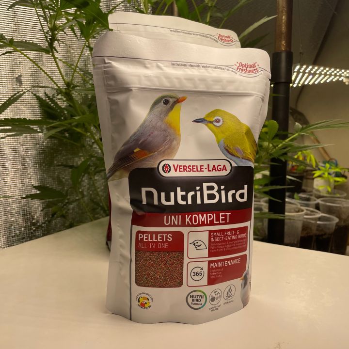 nutribird-uni-komplet-นูทริเบิร์ด-ยูนิคอมเพล็ท-อาหารนกกินผลไม้-และแมลง-อาหารผลไม้อัดเม็ด-อาหารนกกรงหัวจุก-นกปรอดหัวโขน