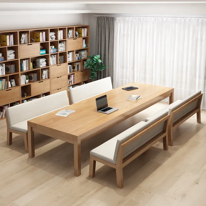 Nordic Style Solid Wood Desk Writing Desk Student Household Large Board Table Long Table for
