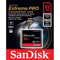 SanDisk Extreme Pro CF Card 32GB Speed 160/150MB/s (SDCFXPS_032G_X46) เมมโมรี่ การ์ด แซนดิส กล้องโปร DSLR ประกัน Synnex