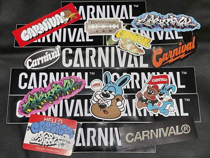 แท้-แยกขายทุกใบ-สติ๊กเกอร์-carnival-logo-sticker