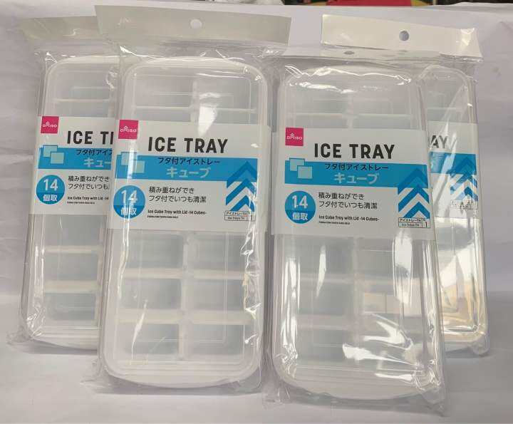 Japan Daiso Ice Tray Cube With Lid 14cubes Lazada PH