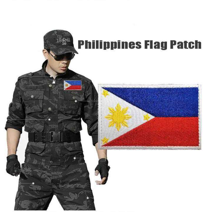 Philippine Flag Patch Embroidery Pinas Bandera 3inches x 2inches