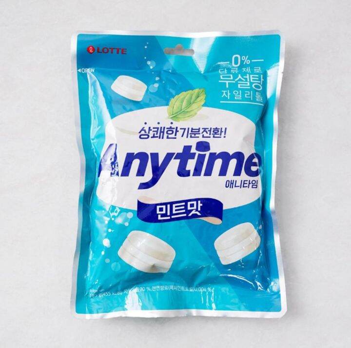 Xylitol Anytime Mint Candy 92g (Korean Lotte No Sugar Candy) Lazada PH