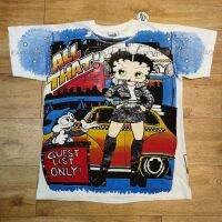 BETTY BOOP OVERPRINT BOOTLEG เสื้อลายการ์ตูน เสื้อลายน่ารัก เสื้อวงเสื้อทัวร์ เบตตี้