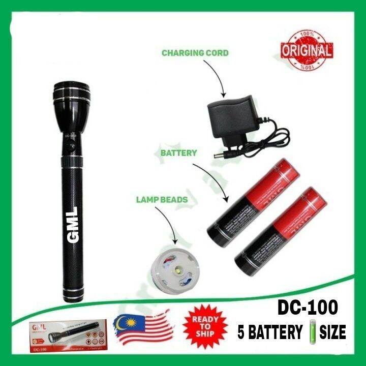 DC100 JAPAN TORCH LIGHT LONG RANGE (PALING PANJANG) GHS LED
