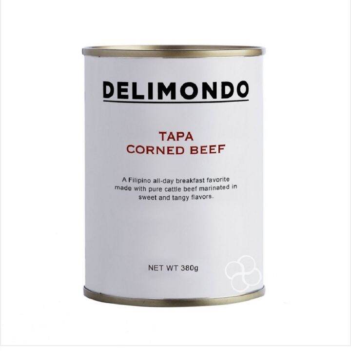 Delimondo Tapa Corned Beef 380grams A Filipino allday breakfast favorite made with pure cattle