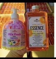 (ได้2ชิ้นตามรูปค่ะ) 1แถม1 สบู่ฟองฟู Skincare essence &amp; Mix fruit #สบู่สูตรลับ ได้ครบเซต กล่องชมพูSL