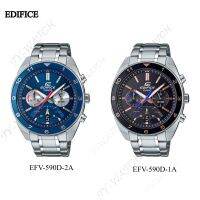 CASIO Edifice รุ่นEFV-590D-1A ,EFV-590D-2A สายสแตนเลสสตีล สินค้ารับประกัน1ปี