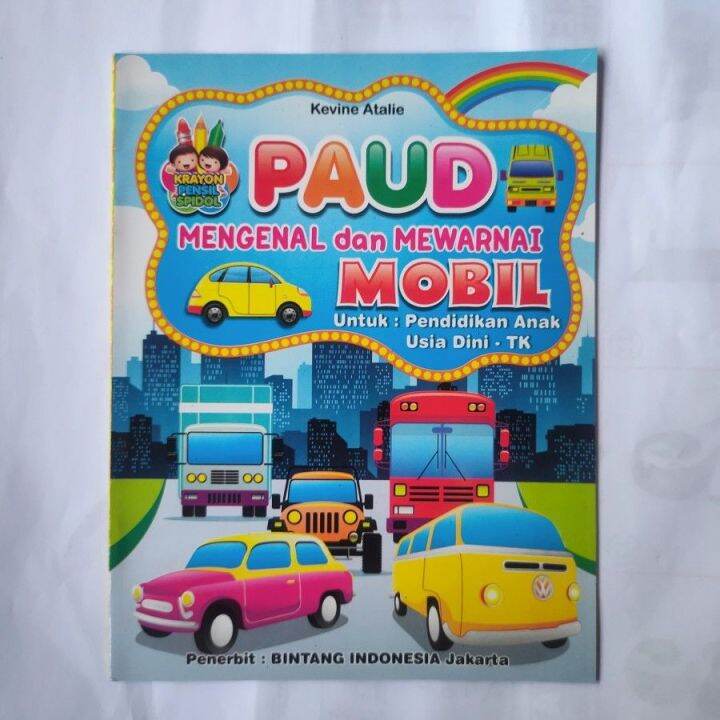 Buku Paud Mengenal Dan Mewarnai Mobil Lazada Indonesia